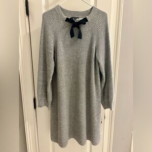 J. Crew sweater dress with black bow XL
